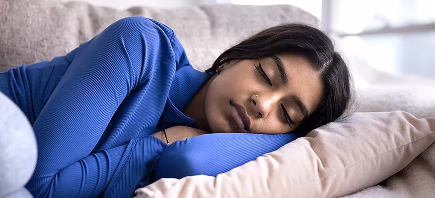 young lady sleeping soundly