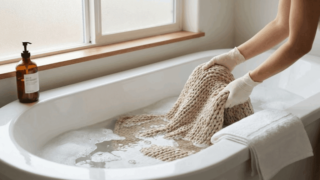 How to Wash a Weighted Blanket Based on Material and Filling